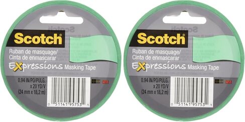 Scotch Decorative Masking Tape 0.94"X 20 Yards-Mint in Saudi Arabia