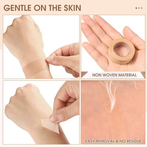 8 Rolls Nose Tape for Rhinoplasty Shaping, 0.5 Inch x 10 Yards Micropore Medical Tape for Rhinoplasty Recovery, Sensitive Skin Wound Care & Surgical Tape Bandaging, Breathable in Saudi Arabia