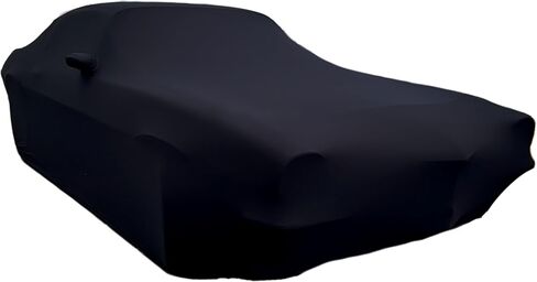 1965-1970 Mustang Car Cover - Custom Fit Indoor Protection Ultraguard Stretch Satin - Ultimate High End Fit for Classic Ford Mustang Fastback/Coupe (Black) in Saudi Arabia