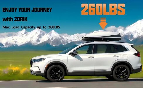 قضبان متقاطعة لسقف الألومنيوم الفضي من Zorik لسيارة Honda CR-V 2023-2025 مع قضبان جانبية، 260 رطلًا من سبائك الألومنيوم شديدة التحمل 2 مم، قضبان متقاطعة فضية لسيارات الدفع الرباعي والبضائع والتخييم والسفر | تصميم مقاوم للماء in Kuwait