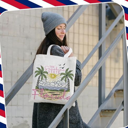 Reginary 6 Pcs City Souvenirs Gifts New York Italy Chicago Seattle Los Angeles Souvenir Canvas Tote Bag Cosmetic Bag Women in Saudi Arabia