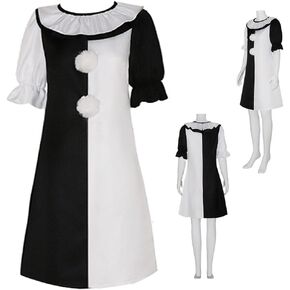 Anime Costume Anime Dress Outfit Black White Uniform Dress Full Set Halloween With Mask in Saudi Arabia