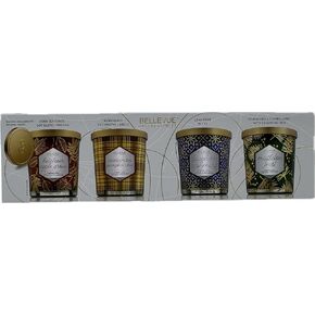 Bellevue Luxury Candles, 4 Soy Blend Candles 12 oz Each, Removable Labels, Lead-Free Wicks, Fragrances with Essential Oils in Saudi Arabia