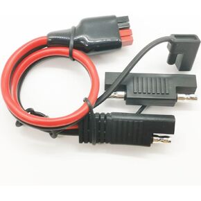 موصل 10AWG 45A إلى كابل موصل SAE، موصل محول الطاقة الشمسية، كابل تمديد بطارية SAE، مجموعات كابل اللوحة الشمسية - 0.3 متر/0.98 قدم مع موصل عكسي قطبي SAE in Kuwait