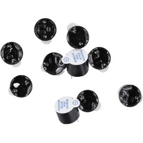 10PCS Active Buzzer Electronic Active Buzzer 5V Electromagnetic Buzzer 12 * 9.5mm Magnetic Long Continous Beep Tone in Saudi Arabia