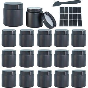 4Oz Amber Small Glass Jars with Lids, 3Pack Lotion Container, Cosmetic Containers, Little Travel Jars for Creams with Mini Spoon in Saudi Arabia
