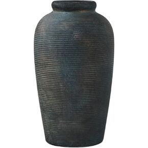 Decorative Ceramic Rustic vase,Tall vase for Minimalist Decoration,11" Large Vintage Vase for Home Decor,Centerpiece,Living Room,Enterway,Gray in Saudi Arabia
