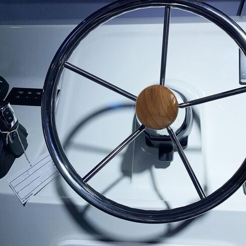 Boat Steering Wheel Center Cap - 2-1/2" Marine Snap-In Hub Cover Compatible with Five-spoke Destroyer-style, 1 Pcs in Saudi Arabia