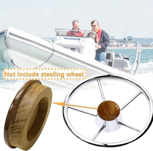 Boat Steering Wheel Center Cap - 2-1/2" Marine Snap-In Hub Cover Compatible with Five-spoke Destroyer-style, 1 Pcs in Saudi Arabia