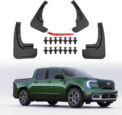 مجموعة اللوحات الطينية لفورد مافريك 2025 2024 2023 2022 ملحقات الطين سبلاش الحرس الطين رفرف الأمامي والخلفي 4 قطعة in Kuwait