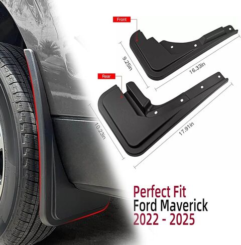 مجموعة اللوحات الطينية لفورد مافريك 2025 2024 2023 2022 ملحقات الطين سبلاش الحرس الطين رفرف الأمامي والخلفي 4 قطعة in Kuwait