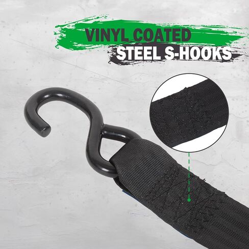 MOTO4U 2PCS Bolt-On Retractable Ratchet Straps Heavy Duty Transom Tie Down for Boat ATV Trailers (2" x 9') With Extension & Bolt Set - 3000LBS/1360KG in Saudi Arabia
