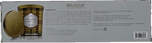 Bellevue Luxury Candles, 4 Soy Blend Candles 12 oz Each, Removable Labels, Lead-Free Wicks, Fragrances with Essential Oils in Saudi Arabia