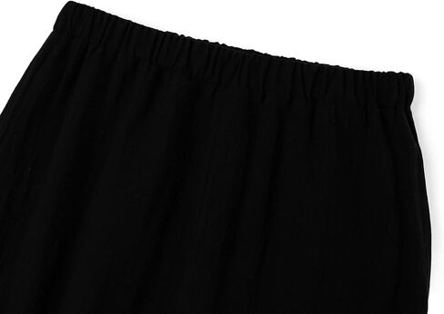 Women Summer Ninth Pants Solid Color Middle Waist Loose Casual Trousers with Pockets in Saudi Arabia