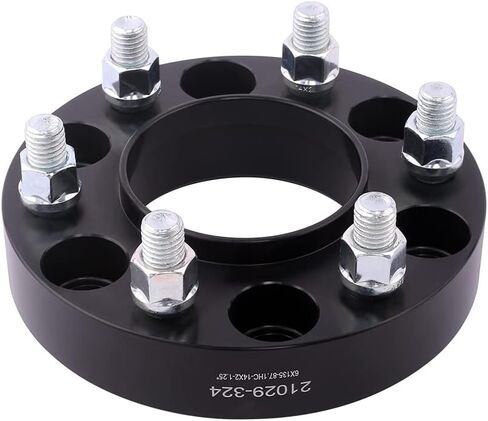 VLAOSCHI محولات عجلات محورية سوداء مزورة 6x5.5 إلى 6x135 1 بوصة 14x1.5 ترصيع 78.1 إلى 87.1 تتحمل متوافقة مع Chevy GMC 6 العروة إلى 6x135 حافة لسيلفرادو سييرا سوبربان 1500 تاهو - حزمة من 4 in Saudi Arabia