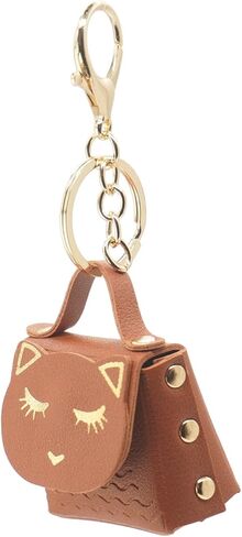 سلسلة مفاتيح صغيرة على الظهر للنساء، سلسلة مفاتيح محفظة صغيرة للعملات المعدنية على شكل قطة لطيفة، سلاسل مفاتيح للحقيبة لتخزين محفظة العملات المعدنية in Kuwait