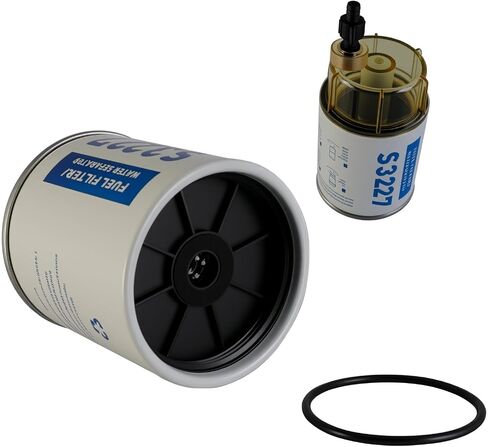 S3227 Fuel Filter Marine Fuel Water Separator With Clear Bowl Replacement for Marine Outboard Motor Mercury Replace# S3227 320R 490R-RAC-01 18-7948 9-37882 18-7922 18-7922-1(Filter with Bowl) in Kuwait