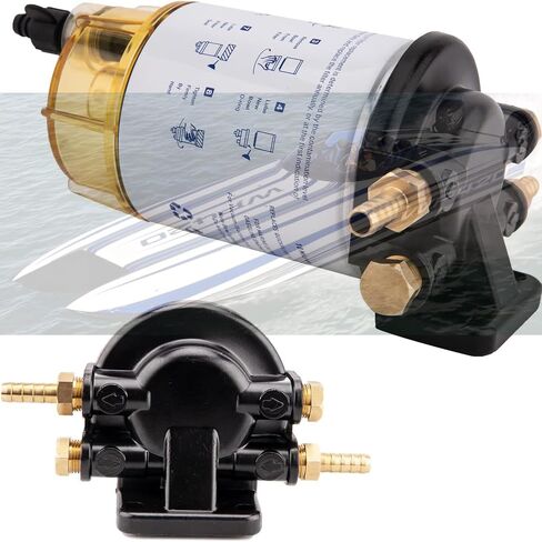 S3227 Fuel Filter Marine Fuel Water Separator With Clear Bowl Replacement for Marine Outboard Motor Mercury Replace# S3227 320R 490R-RAC-01 18-7948 9-37882 18-7922 18-7922-1(Filter with Bowl) in Kuwait