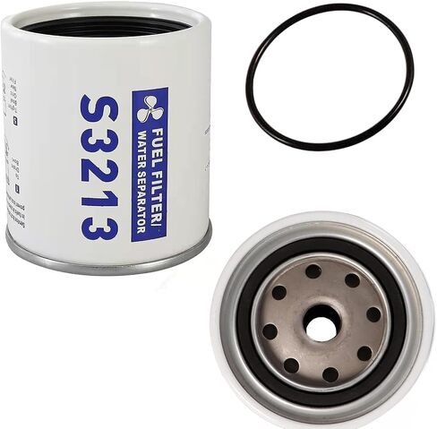 S3227 Fuel Filter Marine Fuel Water Separator With Clear Bowl Replacement for Marine Outboard Motor Mercury Replace# S3227 320R 490R-RAC-01 18-7948 9-37882 18-7922 18-7922-1(Filter with Bowl) in Kuwait