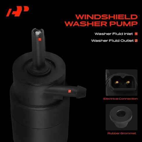 A-Premium Windshield Washer Pump Compatible with BMW 328i, 323i, 318i, 318is, 328i, 328xi, 325i, 325xi, 330i, 330xi, 320i, 325Ci, 323Ci, 328Ci, 330Ci, M3, X5, 530i, 540i, 525i, 528i, 535i xDrive in Saudi Arabia