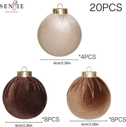 3.15inch Velvet Ornaments for Christmas Tree, 15pcs Multicolor Flocked Christmas Ornaments Decorations Balls Set Decor in Kuwait