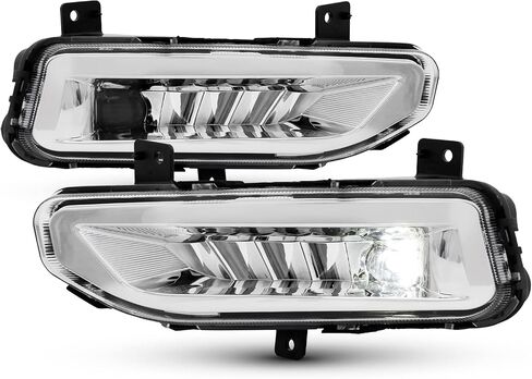 AKKON - Fit 2020-2024 Nissan Titan LED Model OE Style Fog Lights مع مفتاح زوج/مجموعة مصابيح بديلة للعدسات الشفافة in Saudi Arabia