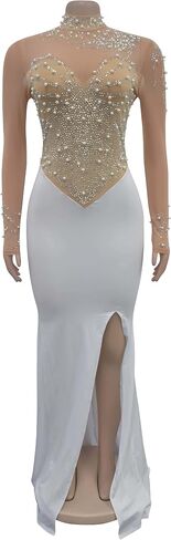 Zoctuo Mermaid Dress with Rhinestone Beaded Bodice for Women Formal Elegant in Saudi Arabia