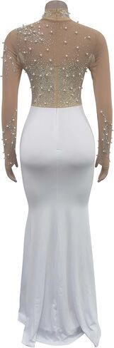 Zoctuo Mermaid Dress with Rhinestone Beaded Bodice for Women Formal Elegant in Saudi Arabia