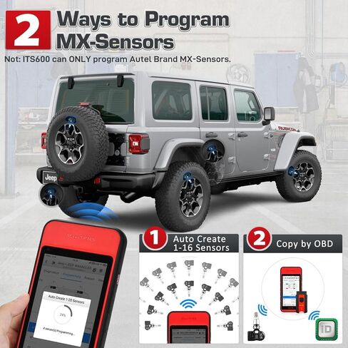 Autel MaxiTPMS ITS600 (E) TPMS Programming Tool, 2025 Complete TPMS Functions as ITS600 Pro Up of TS508WF/ MK808S-TS/ TS900, Relearn/Activate Sensors, Oil Reset EPB BMS SAS, Lifetime Free Updates in Saudi Arabia