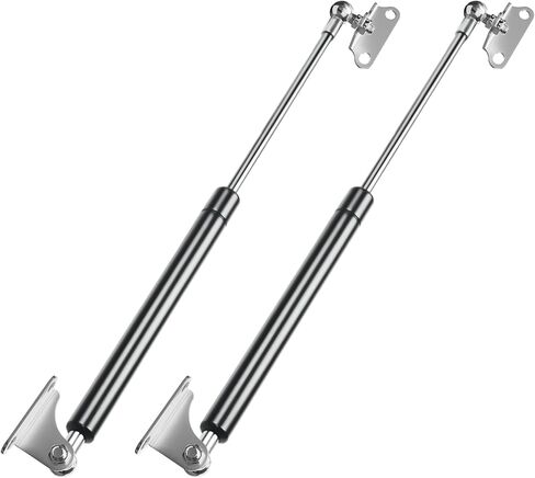 2 Pcs 17 Inch 100lbs/445N Gas Strut Spring Shock with L Mount Brackets for RV Bed Storage Large Storage Box Lid Truck Cap Camper Shell Boat Hatch Door Heavy Duty Box Lid in Saudi Arabia