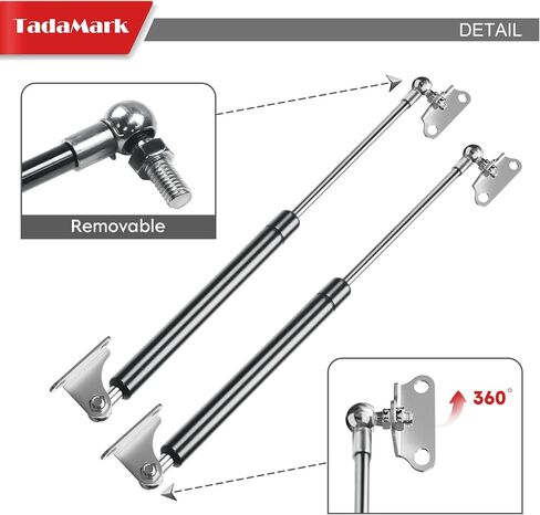 2 Pcs 17 Inch 100lbs/445N Gas Strut Spring Shock with L Mount Brackets for RV Bed Storage Large Storage Box Lid Truck Cap Camper Shell Boat Hatch Door Heavy Duty Box Lid in Saudi Arabia