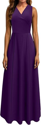 Formal Dress for Women Elegant V Neck Sleeveless Sexy High Split Evening Party Cocktail Prom Long Dresses in Kuwait