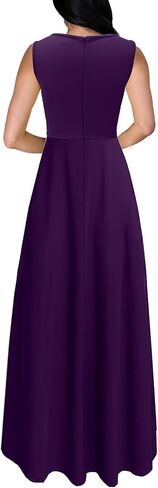 Formal Dress for Women Elegant V Neck Sleeveless Sexy High Split Evening Party Cocktail Prom Long Dresses in Kuwait