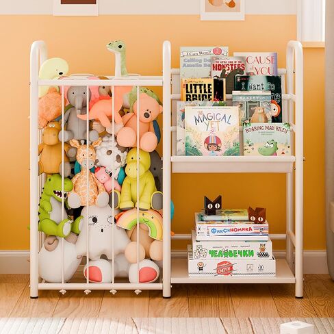 GRANNY SAYS Stuffed Animal Storage, Plushies Storage with Wheels, Stuffed Animal Zoo Storage Tube, Toy Storage Organizer, Stuffed Animal Holder for Kids Room, Playroom, Nursery, White in Kuwait