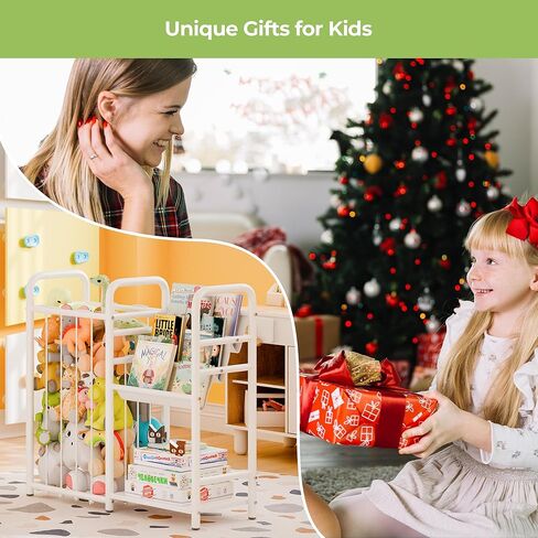 GRANNY SAYS Stuffed Animal Storage, Plushies Storage with Wheels, Stuffed Animal Zoo Storage Tube, Toy Storage Organizer, Stuffed Animal Holder for Kids Room, Playroom, Nursery, White in Kuwait