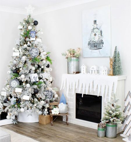 AuldHome Design Wooden Angel Christmas Statue; Farmhouse Holiday Decor Wood and Metal Figurine in Kuwait