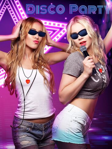 4 Pcs Halloween Pop Singer Costume Accessories for Women Music Singer Concert Outfit Include Punk Rhinestone Stocking Heart Necklace Sunglasses Microphone Prop for Halloween Costume in Saudi Arabia