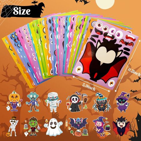 48 Sheets Thanksgiving Make a Turkey Stickers, Thanksgiving Crafts for Kids, DIY Party Game Favors Supplies Autumn Make Your Own Turkey Stickers, Thanksgiving Decoration Gifts for Kids in Saudi Arabia