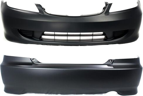 Garage-Pro Front Bumper Cover and Rear Bumper For 2004-2005 Honda Civic, Primed Coupe, Front Bumper Cover Set in Saudi Arabia