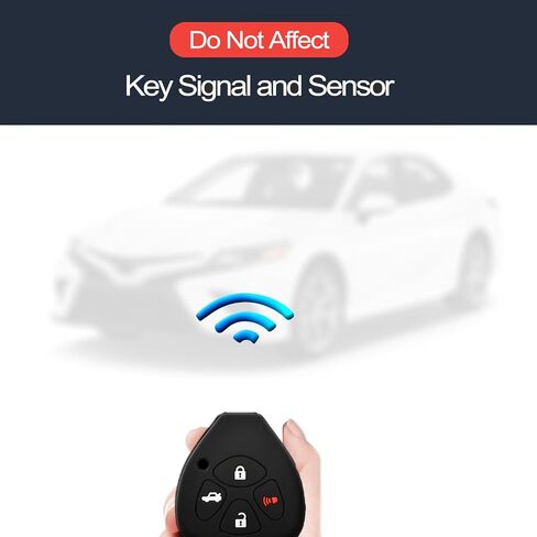 قطعتان متوافقتان مع Toyota Avalon Camry Corolla Matrix Venza Yaris Scion xB xD FR-S GQ4 29T رئيس جهاز التحكم عن بعد 4 أزرار مفتاح فوب غطاء حماية سلسلة المفاتيح حامل جهاز التحكم عن بعد بدون مفتاح in Kuwait