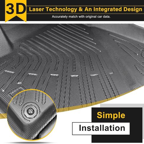 ZOKYUYS® Floor Mats for Ford Bronco Sport 2025 2024-2021, Custom Fit All-Weather Protective TPE Cargo Liner Backrest Mats Automotive Accessories Full Sets, Front, 2nd Row, Trunk Mat & Backrest Mat in Saudi Arabia