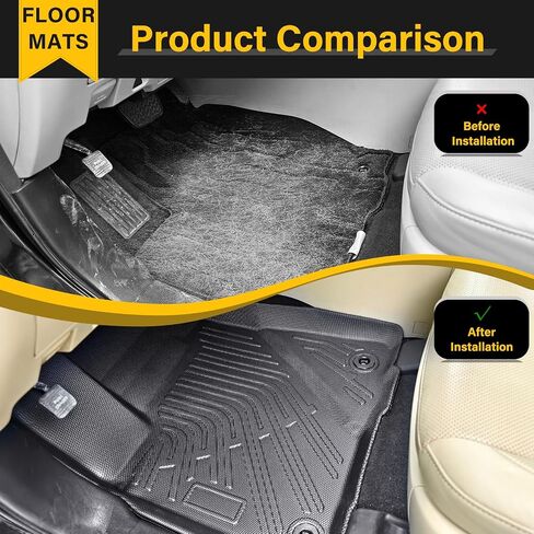 ZOKYUYS® Floor Mats for Ford Bronco Sport 2025 2024-2021, Custom Fit All-Weather Protective TPE Cargo Liner Backrest Mats Automotive Accessories Full Sets, Front, 2nd Row, Trunk Mat & Backrest Mat in Saudi Arabia