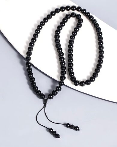 Simple Crystals and Stones Beaded Necklace Protection Balance Meditation Long Necklaces for Women and Men Amulet Jewelry in Saudi Arabia