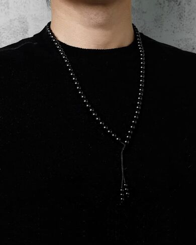 Simple Crystals and Stones Beaded Necklace Protection Balance Meditation Long Necklaces for Women and Men Amulet Jewelry in Saudi Arabia