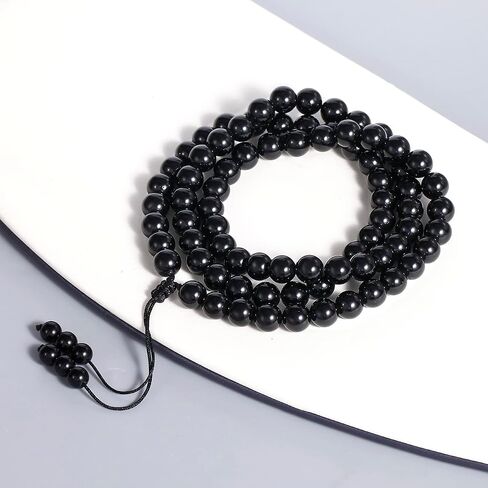 Simple Crystals and Stones Beaded Necklace Protection Balance Meditation Long Necklaces for Women and Men Amulet Jewelry in Saudi Arabia