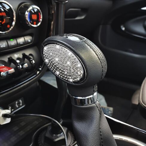 غطاء مقبض ناقل الحركة من TOMALL متوافق مع Mini Cooper F54 F56 F55 Diamond Shifter Panel غطاء ذراع ناقل الحركة الداخلي مع ديكورات كريستالية لملحقات السيارة اللامعة in Saudi Arabia