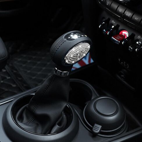 غطاء مقبض ناقل الحركة من TOMALL متوافق مع Mini Cooper F54 F56 F55 Diamond Shifter Panel غطاء ذراع ناقل الحركة الداخلي مع ديكورات كريستالية لملحقات السيارة اللامعة in Saudi Arabia