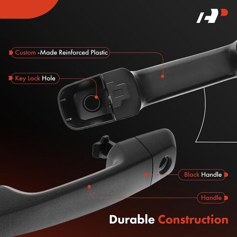 A-Premium Outside Exterior Door Handles Compatible with Toyota 4Runner 2010-2020, Textured Black, 2-PC Set, Front Driver and Passenger Side in Saudi Arabia