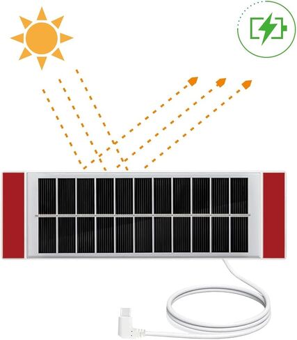 1pcs Solar Panel 1.3W5.5V, Suitable for Electric Blinds Smart Blinds, USB-C Plug Mobile Solar Power Generation, Installed on Window Solar Power Panel in Kuwait