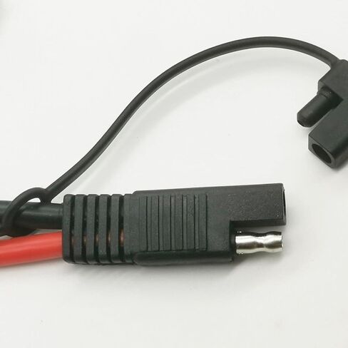 موصل 10AWG 45A إلى كابل موصل SAE، موصل محول الطاقة الشمسية، كابل تمديد بطارية SAE، مجموعات كابل اللوحة الشمسية - 0.3 متر/0.98 قدم مع موصل عكسي قطبي SAE in Kuwait